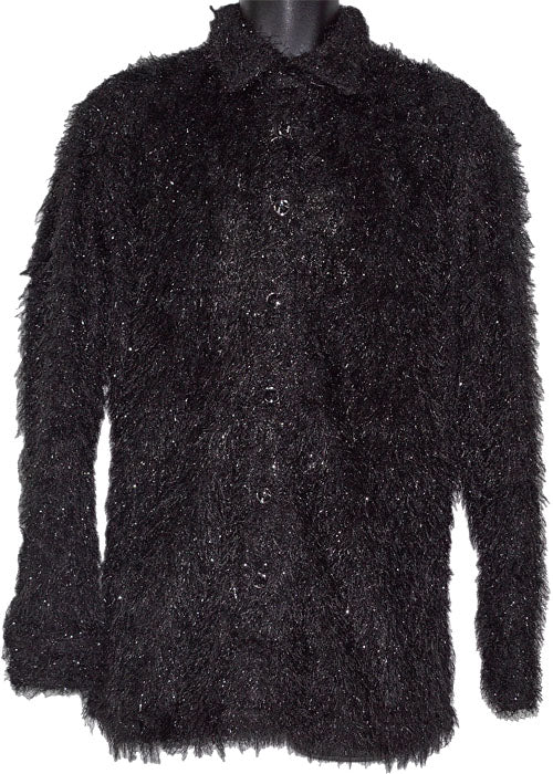 Lanzino Button-Down Shirt/Jacket # LSL794 Black