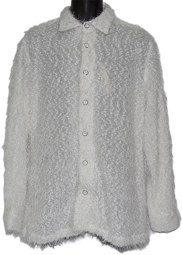 Lanzino Button-Down Shirt/Jacket # LSL794 White