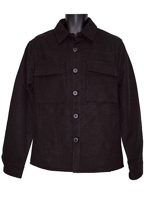 Lanzino Button-Down Jacket # JK155 Black