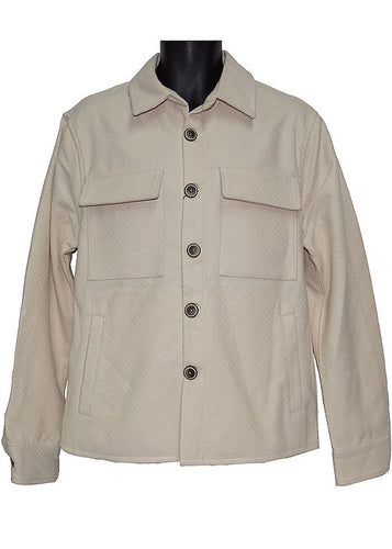 Lanzino Button-Down Jacket # JK155 Bone