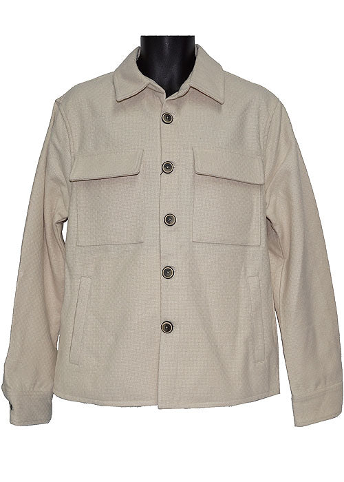 Lanzino Button-Down Jacket # JK155 Bone