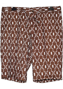 Load image into Gallery viewer, Lanzino Linen Shirt/Shorts Set # 3081 Brown
