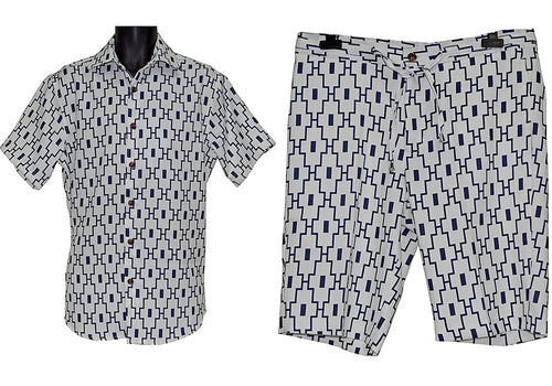 Lanzino Shirt/Shorts Set Weekly Deal # WS50791 Navy