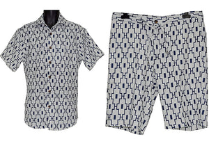 Lanzino Shirt/Shorts Set Weekly Deal # WS50791 Navy