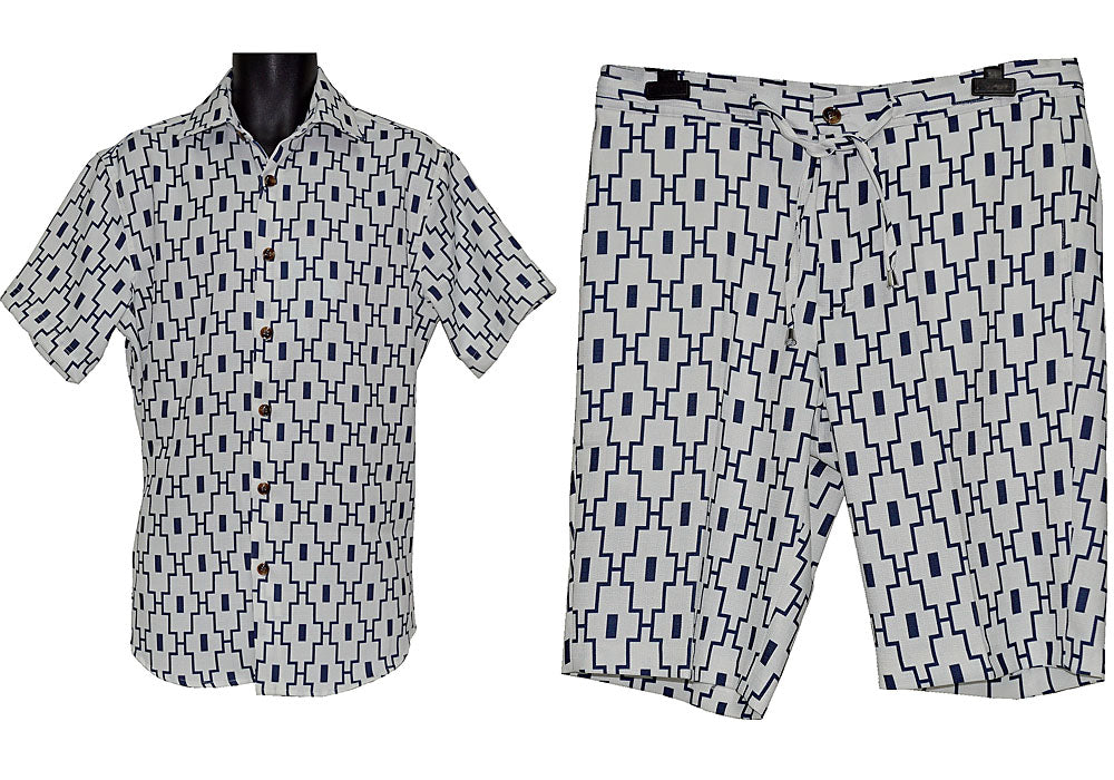 Lanzino Shirt/Shorts Set Weekly Deal # WS50791 Navy