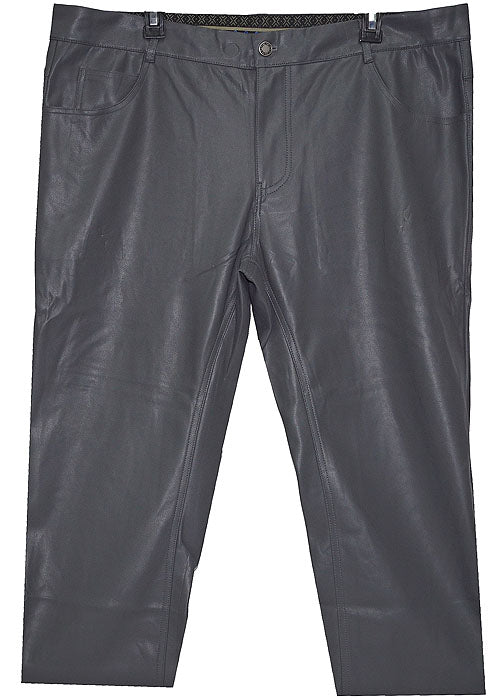 Lanzino Faux Leather Pants # CPS132 Grey