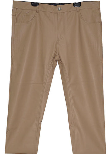 Lanzino Faux Leather Pants # CPS132 Khaki