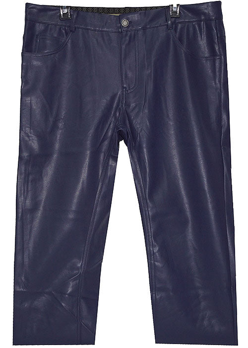 Lanzino Faux Leather Pants # CPS132 Navy