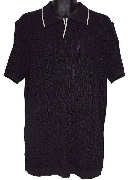 Lanzino Linen Blend Shirt # SP055 Black