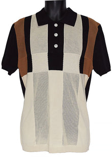Load image into Gallery viewer, Lanzino Linen Blend Polo Shirt # SP059 Black
