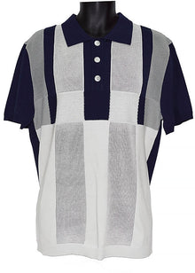 Load image into Gallery viewer, Lanzino Linen Blend Polo Shirt # SP059 Navy
