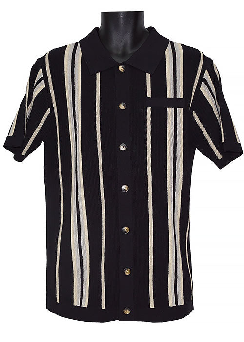 Lanzino Linen Blend Shirt # SP063 Black