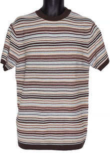 Load image into Gallery viewer, Lanzino Linen Blend T-Shirt # SP070 Coffee
