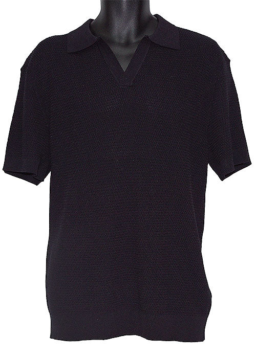 Lanzino Linen Blend Shirt # SP075 Black