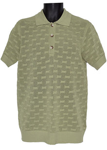 Load image into Gallery viewer, Lanzino Linen Blend Polo Shirt # SP076 Sage
