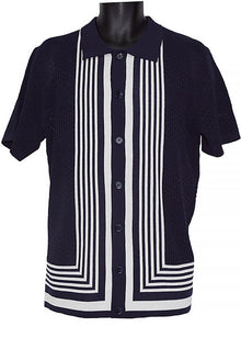 Load image into Gallery viewer, Lanzino Linen Blend Shirt # SP081 Navy
