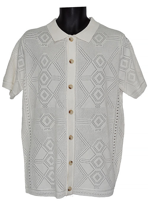 Lanzino Linen Blend Shirt # SP085 Off-White