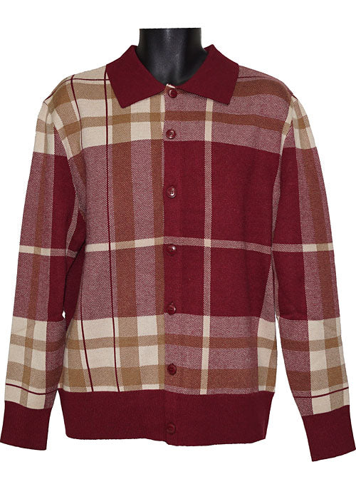 Lanzino Sweater # SW094 Burgundy