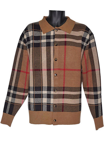 Lanzino Button-Down Sweater/Jacket # SW094 Beige