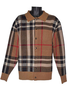 Lanzino Button-Down Sweater/Jacket # SW094 Beige