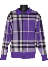 Load image into Gallery viewer, Lanzino Button-Down Sweater/Jacket # SW146 Eggplant
