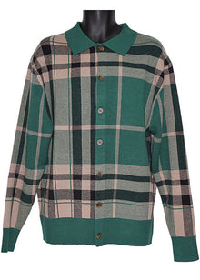 Load image into Gallery viewer, Lanzino Button-Down Sweater/Jacket # SW094 Hunter
