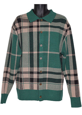 Lanzino Button-Down Sweater/Jacket # SW146 Hunter