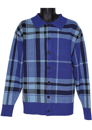 Lanzino Button-Down Sweater/Jacket # SW146 Navy