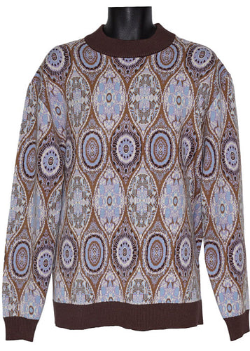 Lanzino Crewneck Sweater # SW123 Brown
