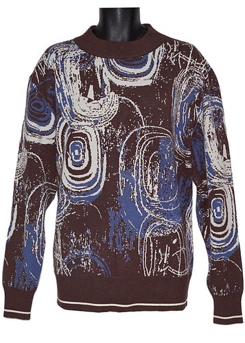 Lanzino Crewneck Sweater # SW124 Brown