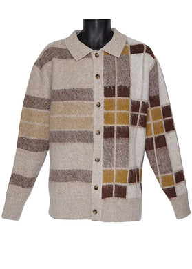 Lanzino Button-Down Sweater/Jacket # SW146 Beige