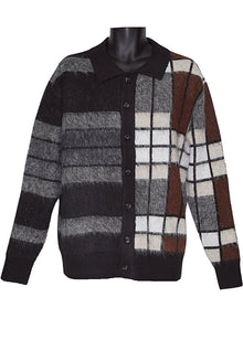 Load image into Gallery viewer, Lanzino Button-Down Sweater/Jacket # SW146 Black
