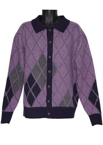 Lanzino Button-Down Sweater/Jacket # SW150 Purple