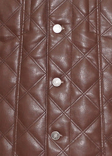 Load image into Gallery viewer, Lanzino Faux Leather Jacket # JK144 Brown
