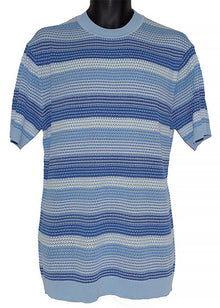 Load image into Gallery viewer, Lanzino Linen Blend T-Shirt # SP073 (SP072) Blue
