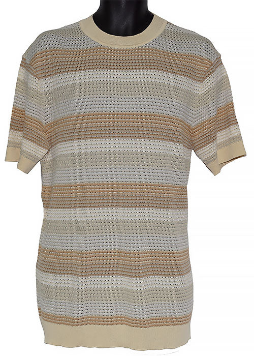 Lanzino Linen Blend T-Shirt # SP073 (SP072) Tan