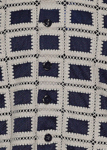 Lanzino Linen Shirt # SSL109 Navy