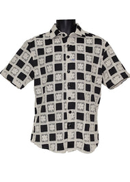 Lanzino Linen Shirt # SSL111 Black