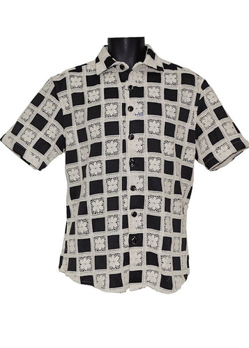 Lanzino Linen Shirt # SSL111 Black