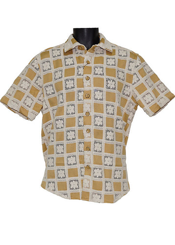 Lanzino Linen Shirt # SSL111 Honey