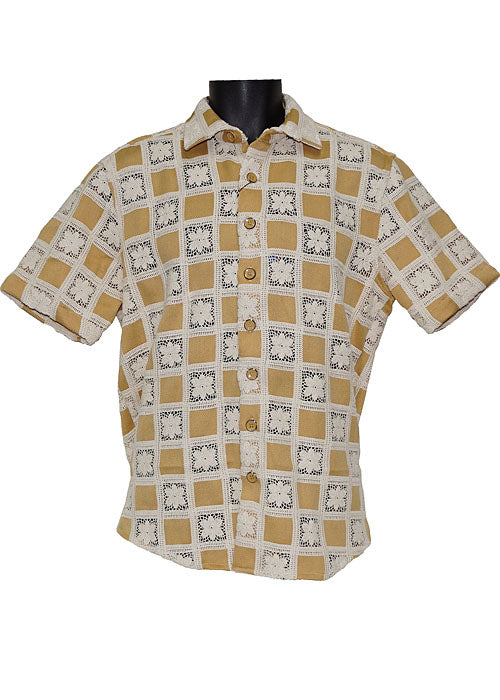 Lanzino Linen Shirt # SSL111 Honey