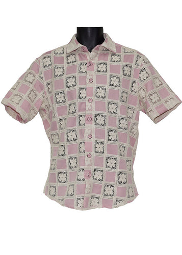 Lanzino Linen Shirt # SSL111 Pink