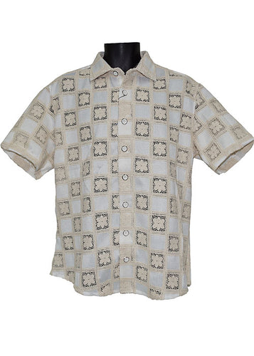 Lanzino Linen Shirt # SSL111 White