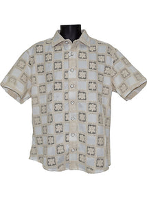 Lanzino Linen Shirt # SSL111 White