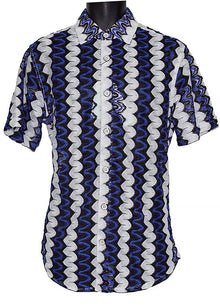 Load image into Gallery viewer, Lanzino Linen Blend Shirt # SSL136 Royal
