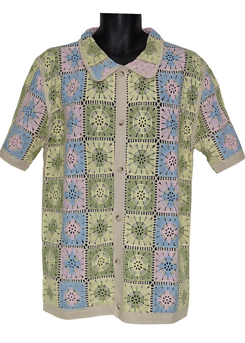 Lanzino Linen Shirt # SSL178 Sage