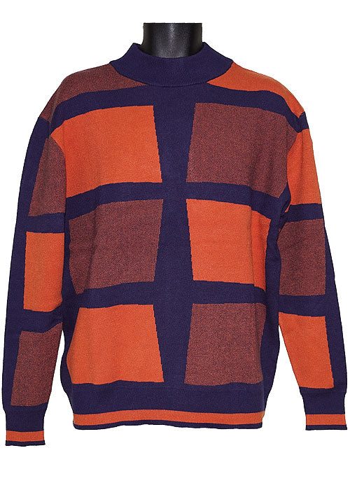 Lanzino Sweater # LP90 Navy/Orange