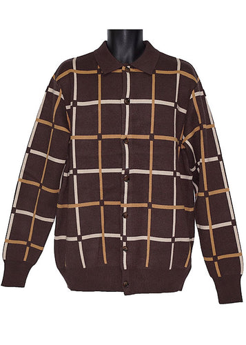 Lanzino Sweater/Jacket # SW098 Brown