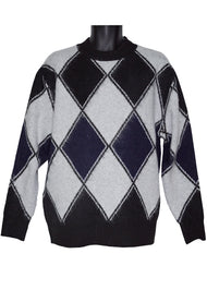 Lanzino Crewneck Sweater # SW149 Black Combo