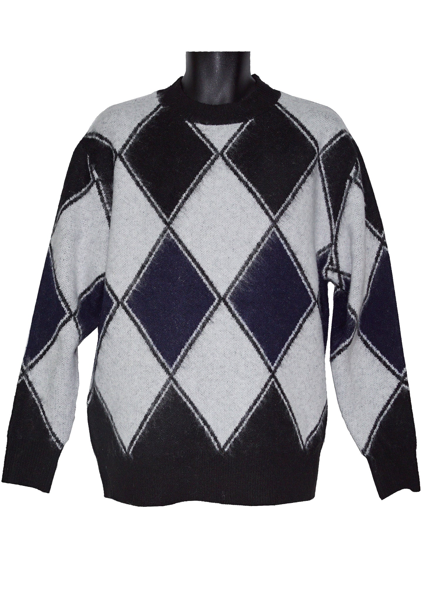 Lanzino Crewneck Sweater # SW149 Black Combo